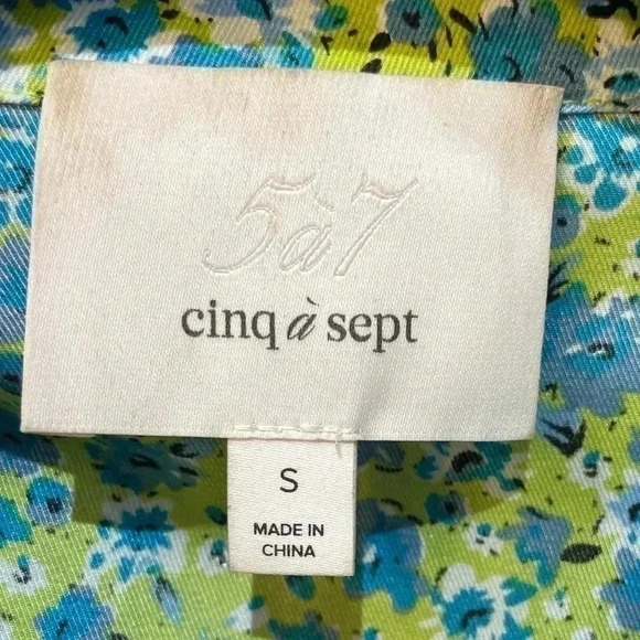 Cinq a Sept Leon Floral Tie-Front Sleeveless Blouse size S - Picture 5 of 7